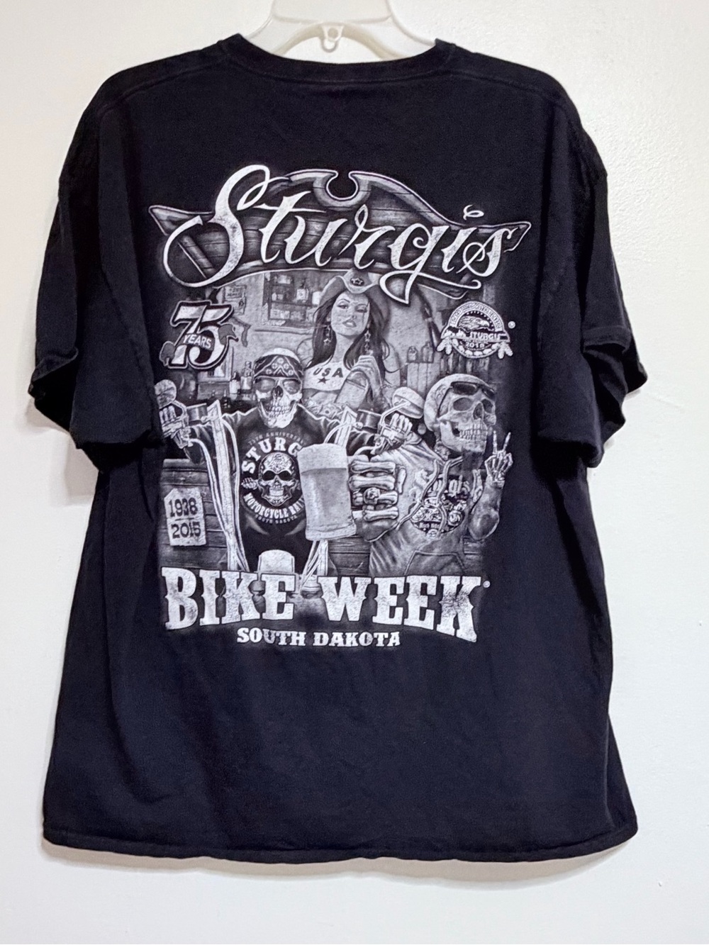 Sturgis South Dakota Black Bike Week Graphic Tee - Men's Shirt 2XL